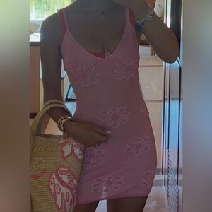 Astra resort Pink Floral Mini Dress Xs revolve